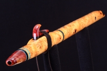 Yellow Cedar Burl Native American Flute, Minor, Mid A-4, #H57J